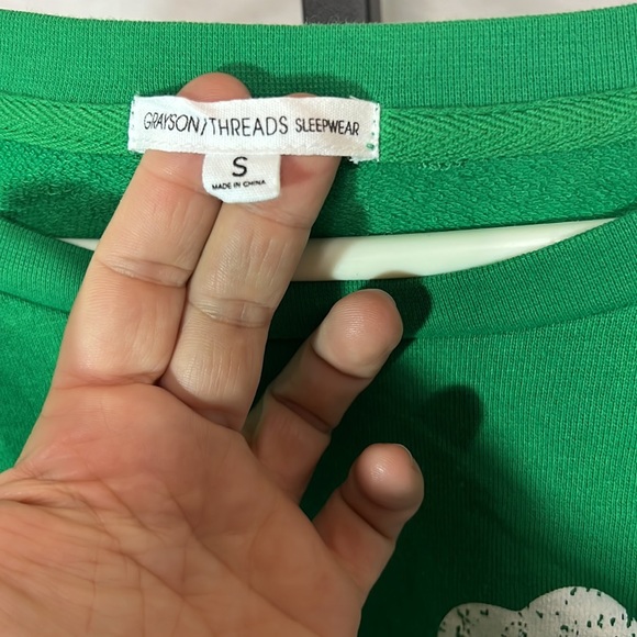 Grayson Threads sweatshirt XS Green Saint Patrick's Day - Picture 3 of 4